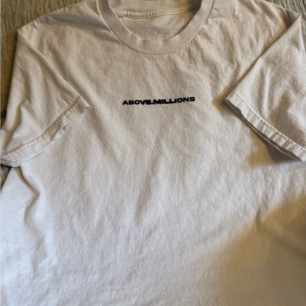 White T-Shirt with Black Text